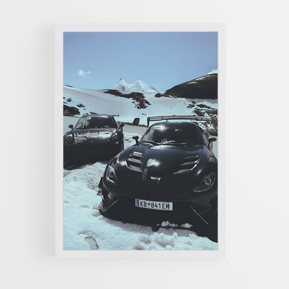 Poster Viper Noir dans la Neige – affiche Dodge (vue 3)